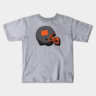 Oregon State Outline Football Helmet Kids T-Shirt